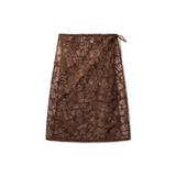 ALBA LONG SKIRT - BROWN