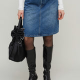 CLAUDIA DENIM SKIRT - BLUE