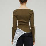 CONSTANZA SEAMLESS TOP - OLIVE
