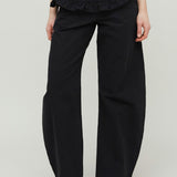 DANIELLA BARREL PANTS - BLACK