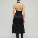 DONATELLA LONG SKIRT - BLACK
