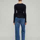 ELOISA SEAMLESS CARDIGAN - BLACK