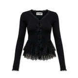 ELOISA SEAMLESS CARDIGAN - BLACK