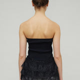 ELOISA SEAMLESS TOP - BLACK