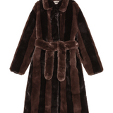 ESTELLE COAT - BLACK & BROWN