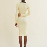LOUISE SEAMLESS POLO DRESS - YELLOW