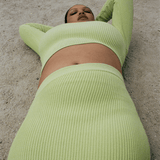 MERCER SKIRT - SHADOW LIME