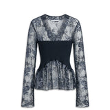 NONA TOP - CORAL SMOKE