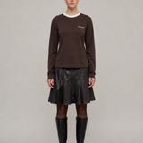 NICO UNISEX LS TEE - BROWN