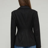 ORNELLA WOOL JACKET - BLACK