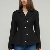 ORNELLA WOOL JACKET - BLACK
