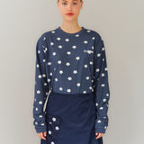SAM UNISEX LS T-SHIRT - NAVY