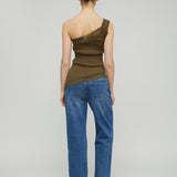VIOLETTA SEAMLESS TOP - OLIVE