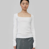 ROSE SEAMLESS TOP - WHITE