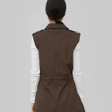 MAUD VEST - BROWN