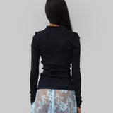 ARIA SEAMLESS TOP - BLACK