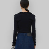 ROSIE SEAMLESS TOP - BLACK