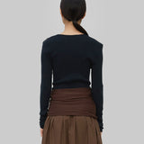 EVE SEAMLESS TOP - BLACK