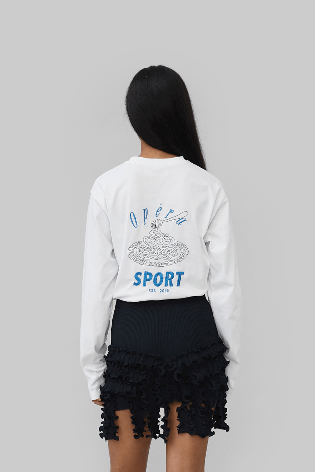 MIO UNISEX LS TEE - WHITE