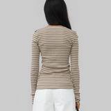 CLAIRE SEAMLESS CARDIGAN - STRIPES