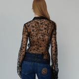 OpéraSPORT - Flora shirt, black lace