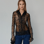 OpéraSPORT - Flora shirt, black lace