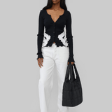 LANA SEAMLESS CARDIGAN - BLACK