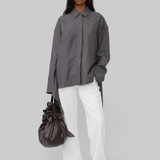 YLANDA WRAP SHIRT - CORAL SMOKE