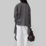 YLANDA WRAP SHIRT - CORAL SMOKE