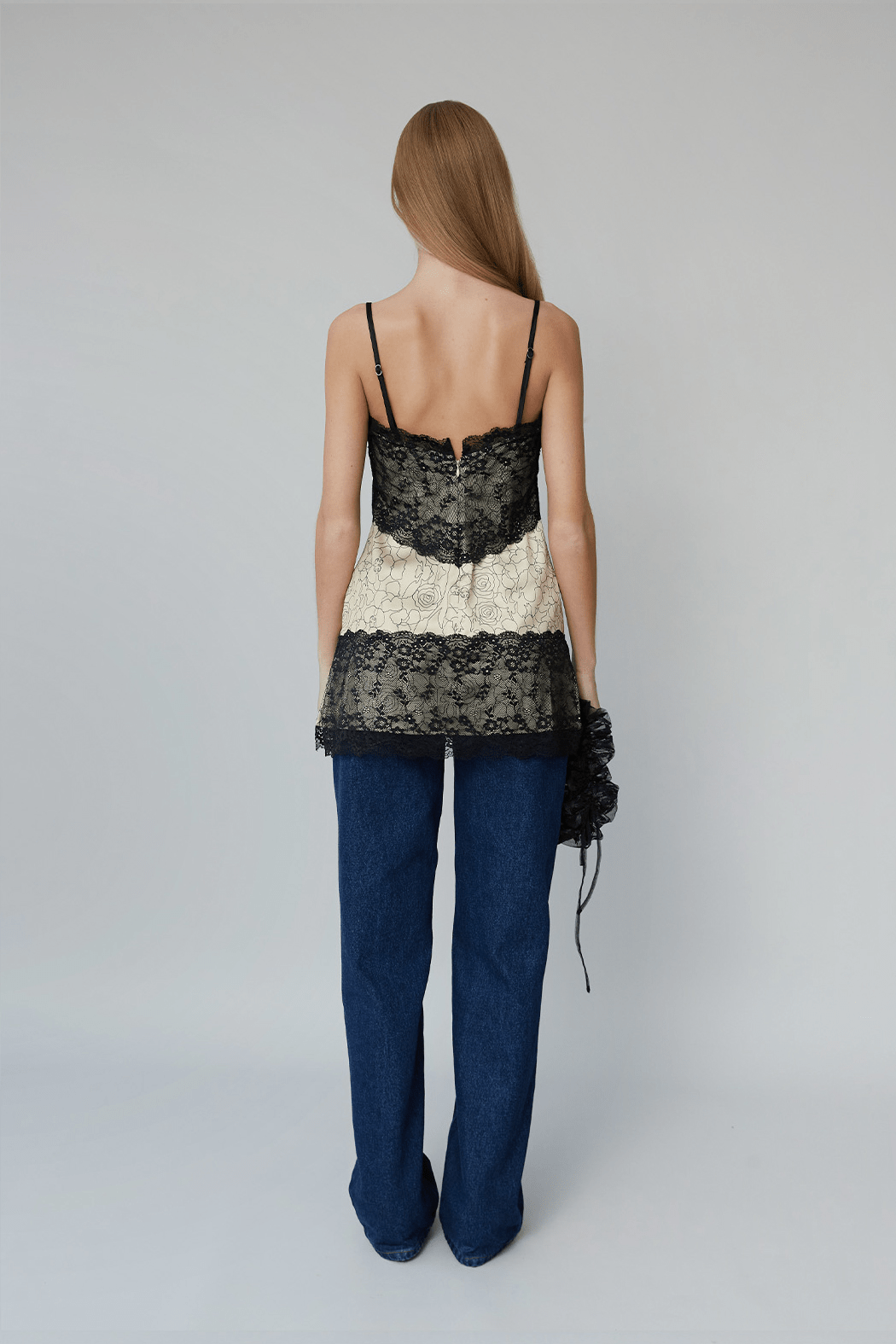 OpéraSPORT - Emma Top, Beige Print, Lace