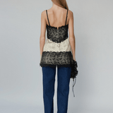 OpéraSPORT - Emma Top, Beige Print, Lace