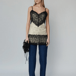 OpéraSPORT - Emma Top, Beige Print, Lace