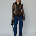 OpéraSPORT - Flora shirt, black lace