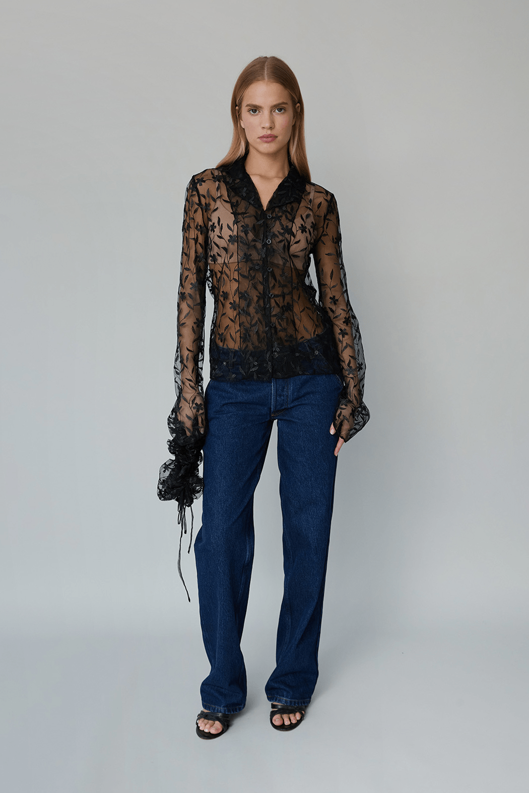 OpéraSPORT - Flora shirt, black lace