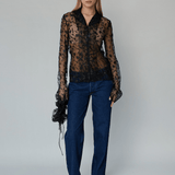 OpéraSPORT - Flora shirt, black lace
