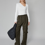 OpéraSPORT - Maud Cargo Pants, Dark Olive