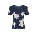 ELVA SEAMLESS T-SHIRT - NAVY