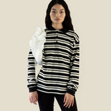 ROLAND UNISEX POLO - BLACK STRIPES